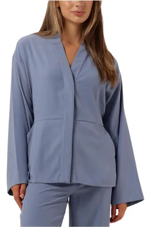 ANOTHER LABEL Jassen, Dames, Blauw, M, Blauwe Elegante Tirra Blazer