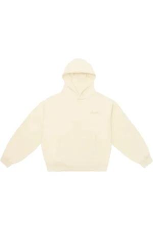 Garment Workshop Sweatshirts & Hoodies, Heren, , M, Katoen, Dubbele Laag Embro Hoodie in Heavy Cream