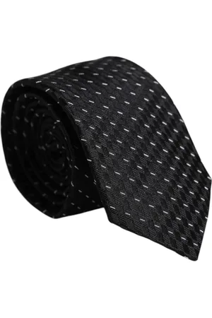 Dolce & Gabbana Accessoires, Heren, Zwart, ONE Size, Luxe Zijden Gestreepte Stropdas