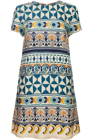 La DoubleJ Kleedjes, Dames, Veelkleurig, S, Mini Swing Jurk
