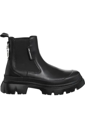 Karl Lagerfeld Schoenen, Dames, Zwart, 36 EU, Leer, K/Ikonik Trekka Max Enkellaarsjes
