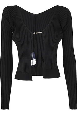 Jacquemus Truien, Dames, Zwart, M, Polyester, La Maille Pralu Longue