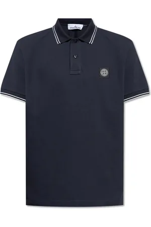 Stone Island Tops, Heren, Blauw, M, Katoen, Cotton Polo