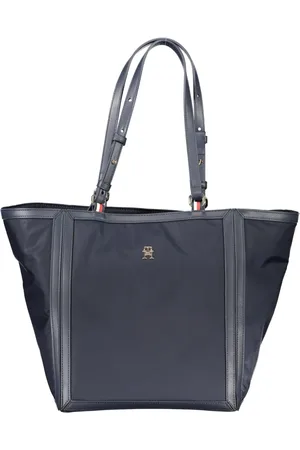 Tommy Hilfiger Tassen, Dames, Blauw, ONE Size, Polyester, Blauwe schoudertas met verstelbare hengsels