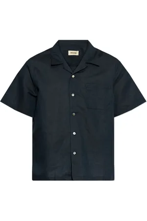 Zadig & Voltaire Overhemden, Heren, Blauw, XL, Katoen, Short Sleeve Shirt ‘Slony’