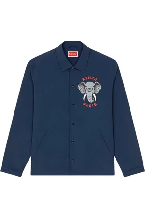 Kenzo Jassen, Heren, Blauw, L, Polyester, Coach Elephant Night Vest