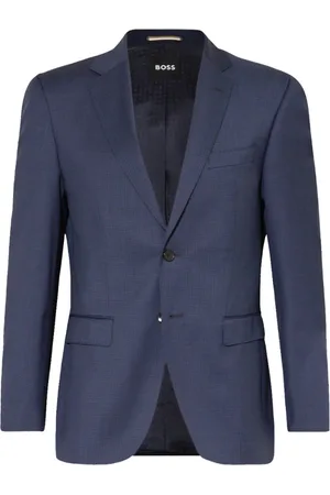 HUGO BOSS Jassen, Heren, Blauw, L, Wol, Jeckson Blazer