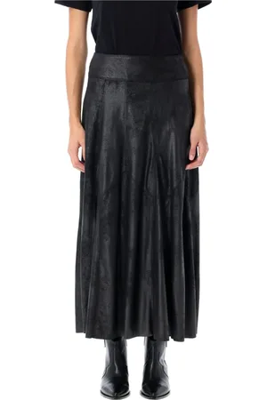 Isabel Marant Rokken, Dames, Zwart, S, Polyester, Zwarte Faux Leather Rok Genevi