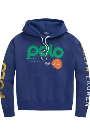 Ralph Lauren Sweatshirts & Hoodies, Dames, Blauw, S, Katoen, Donkerblauwe hoodie met logo