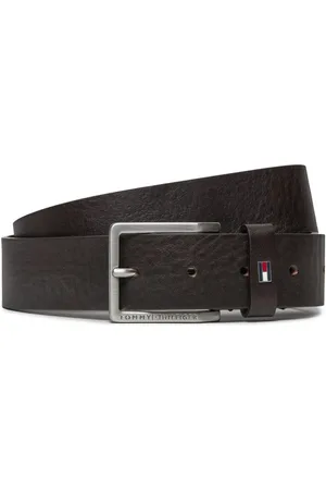 Tommy Hilfiger Accessoires, Heren, Bruin, 115 CM, Leer, Effen leren riem