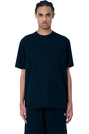 Y-3 Tops, Heren, Zwart, S, Katoen, Mesh Insert Crewneck T-Shirt