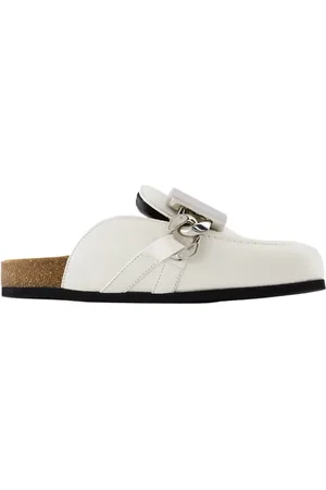 J.W.Anderson Schoenen, Dames, Wit, 36 EU, Leer, Witte Leren Gourmet Loafers