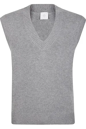 ELEVENTY Truien, Heren, Grijs, XL, Wol, V-Hals Wollen Gilet