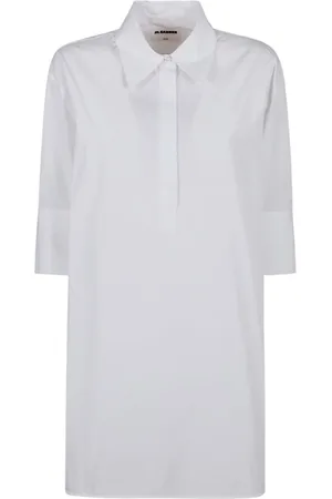 Jil Sander Kleedjes, Dames, Wit, 2Xs, Katoen, Wit overhemd