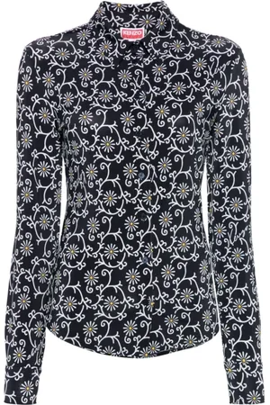 Kenzo Blouses & Shirts, Dames, Veelkleurig, S, Spandex, Marguerite All-Over Shirt