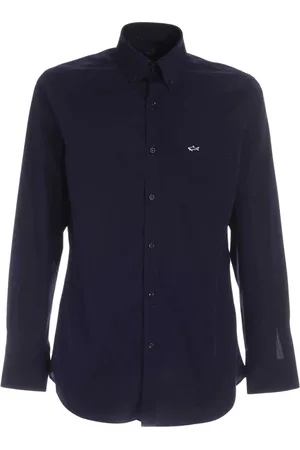 Paul & Shark Overhemden, Heren, Blauw, 3Xl, Katoen, Cotton Poplin Overhemd