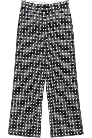 Kenzo Broeken, Dames, Zwart, M, Broeken met patroon en verborgen sluiting