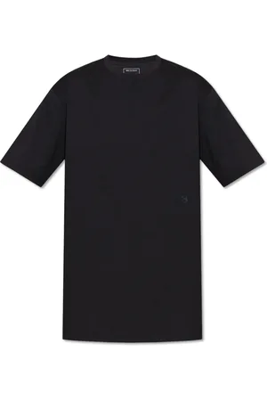 Y-3 Tops, unisex, Zwart, S, Katoen, Logo T-Shirt
