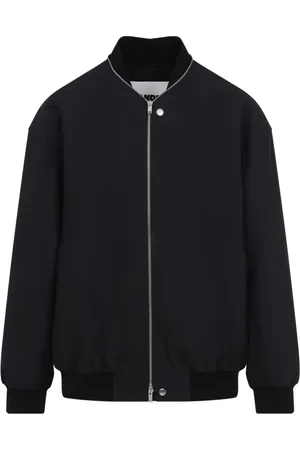 Jil Sander Jassen, Heren, Zwart, L, Katoen, Zwarte zwarte blousonjas