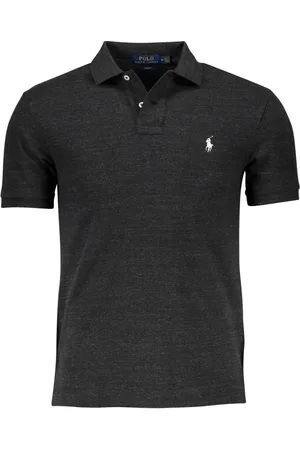 Ralph Lauren Tops, Heren, Grijs, XL, Katoen, Grijs Polo Shirt met Korte Mouwen