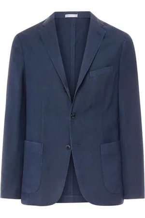 Boglioli Jassen, Heren, Blauw, S, Wol, Navy blauwe hoogwaardige wol K-jack