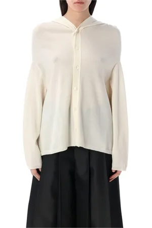 Comme des Garçons Truien, Dames, , S, Wol, Off White Wollen Hoodie