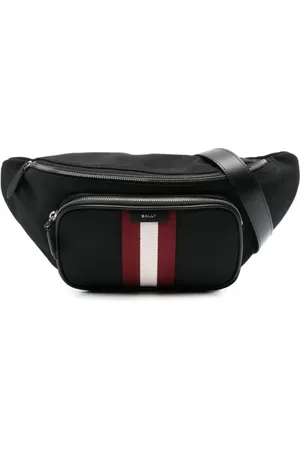 Bally Tassen, Heren, Zwart, ONE Size, Zwarte heuptas met voorvak