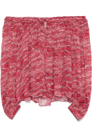 Isabel Marant Tops, Dames, Roze, S, Off-Shoulder Top met Elastiek