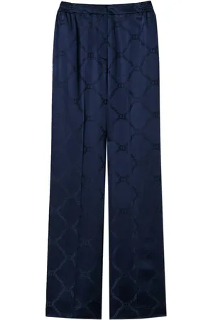 Twin-Set Broeken, Dames, Blauw, S, Blauwe Chino Broek Elegant Italiaans Ontwerp