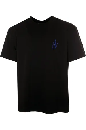 J.W.Anderson Tops, Heren, Zwart, M, Anchor Embroidery Back Print Tee