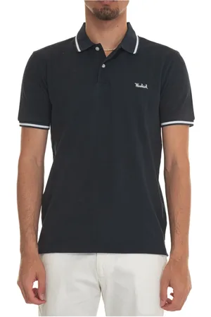 Woolrich Tops, Heren, Blauw, S, Katoen, Monterey Polo Shirt