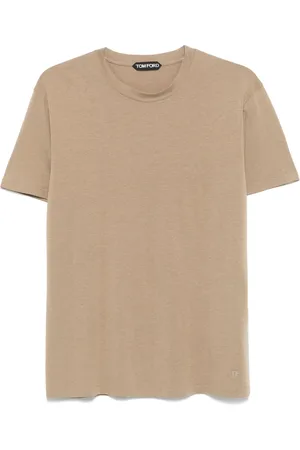 Tom Ford Tops, Heren, , 2Xl, Katoen, T-shirt met ronde hals en korte mouwen