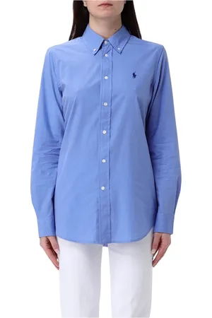 Ralph Lauren Blouses & Shirts, Dames, Blauw, XS, Katoen, Klassiek Katoenen Overhemd