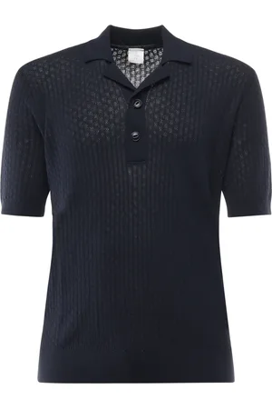 ELEVENTY Tops, Heren, Blauw, M, Katoen, Stijlvolle Polo Sweater voor Mannen