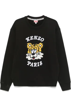 Kenzo Sweatshirts & Hoodies, Heren, Zwart, M, Katoen, Trui met ronde hals