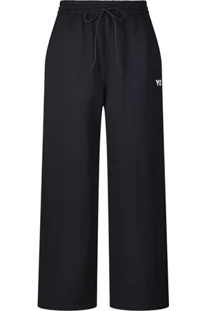 Y-3 Broeken, Dames, Zwart, L, Logo Trainingsbroek Stijlvol Comfortabel Flexibel