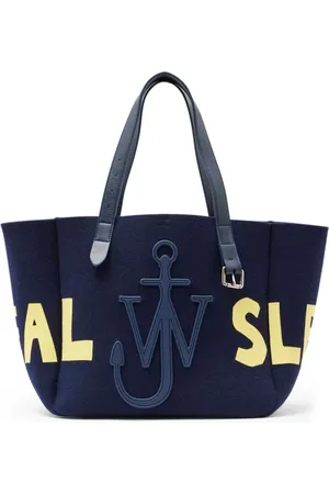 J.W.Anderson Tassen, Dames, Blauw, ONE Size, Leer, Bumper-12 Leren Crossbodytas