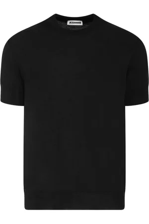 Jil Sander Tops, Heren, Zwart, M, Wol, T-shirt