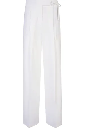 ELEVENTY Broeken, Dames, Wit, S, Polyester, High-waisted broek
