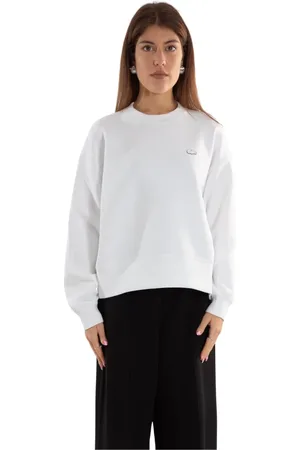 Lacoste Sweatshirts & Hoodies, Dames, Wit, S, Oversize Croc Sweatshirt