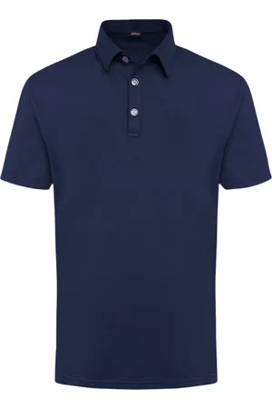 Kiton Tops, Heren, Blauw, M, Katoen, Marineblauwe polo shirt
