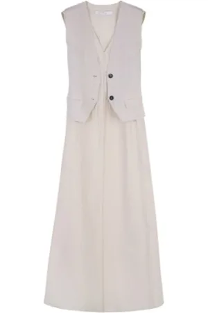 TELA Kleedjes, Dames, Roze, M, Elegante Fiona Jurk