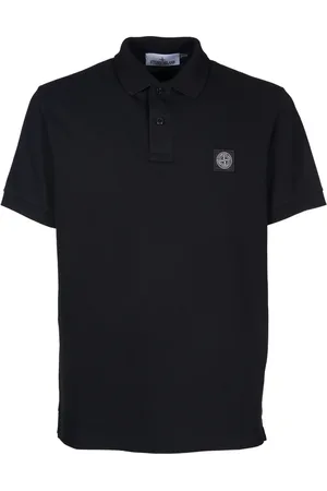 Stone Island Tops, Heren, Zwart, M, Katoen, Cotton Polo Shirt