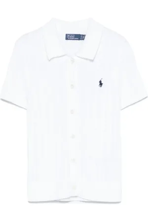 Ralph Lauren Tops, Dames, Wit, L, Katoen, Polo T-shirt met Pony Motief