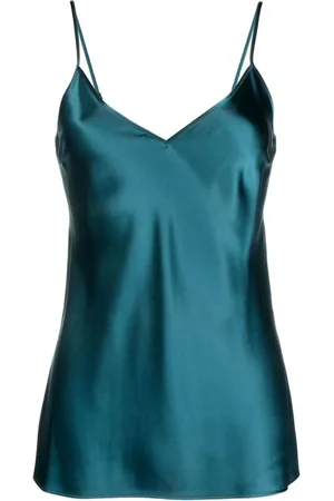 Joseph Tops, Dames, Groen, L, Satijn, Groene Zijde Satijnen Casual Blouse