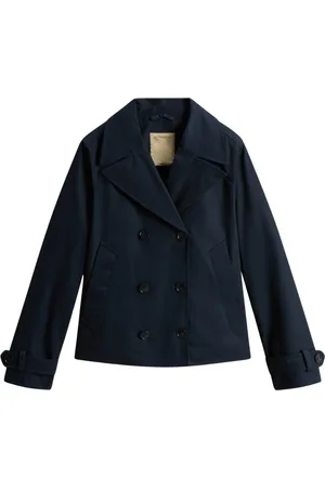 Woolrich Mantels, Dames, Blauw, S, Katoen, Military Style Peacoat