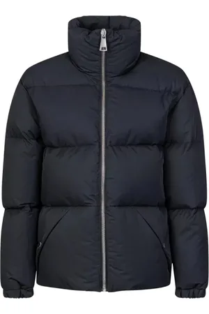 Khrisjoy Jassen, Dames, Zwart, XS, Katoen, Zwarte Donzen Jas met Hoge Kraag