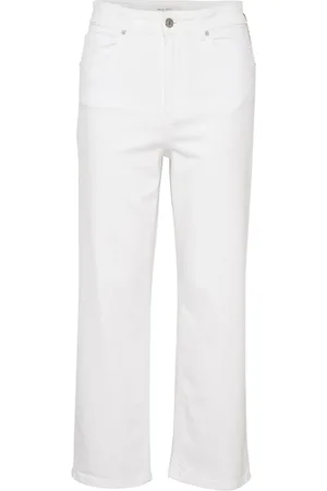 Part Two Jeans, Dames, Wit, W33, Katoen, Mom Fit High Waist Witte Broek