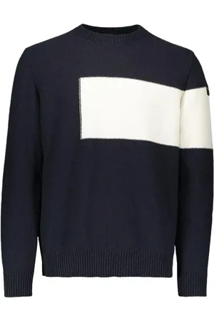 Paul & Shark Sweatshirts & Hoodies, Heren, Blauw, M, Wol, Sweatshirt met ronde hals en lange mouwen