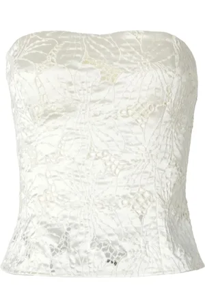 GENNY Tops, Dames, Wit, S, Mouwloze witte top